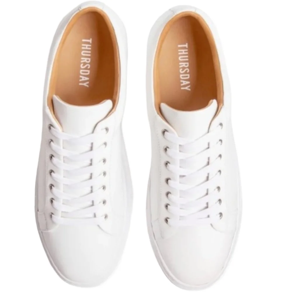 Thursday Boot Company Premier Low Top sneakers in white Italian leather. Size 10
